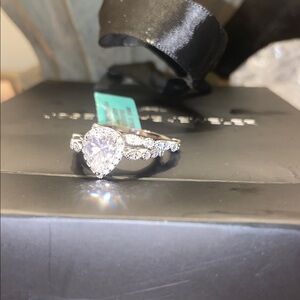 925 Silver & Moissanite Stones 2.9 CT Engagement Set